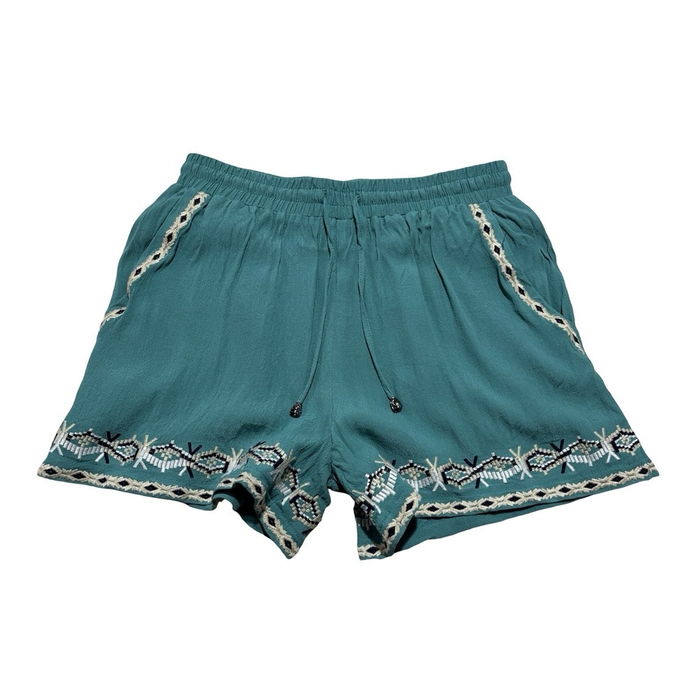 HEI HEI Anthropologie Women's Shorts Boho Rayon Drawstring Size XS 26 x 3.5